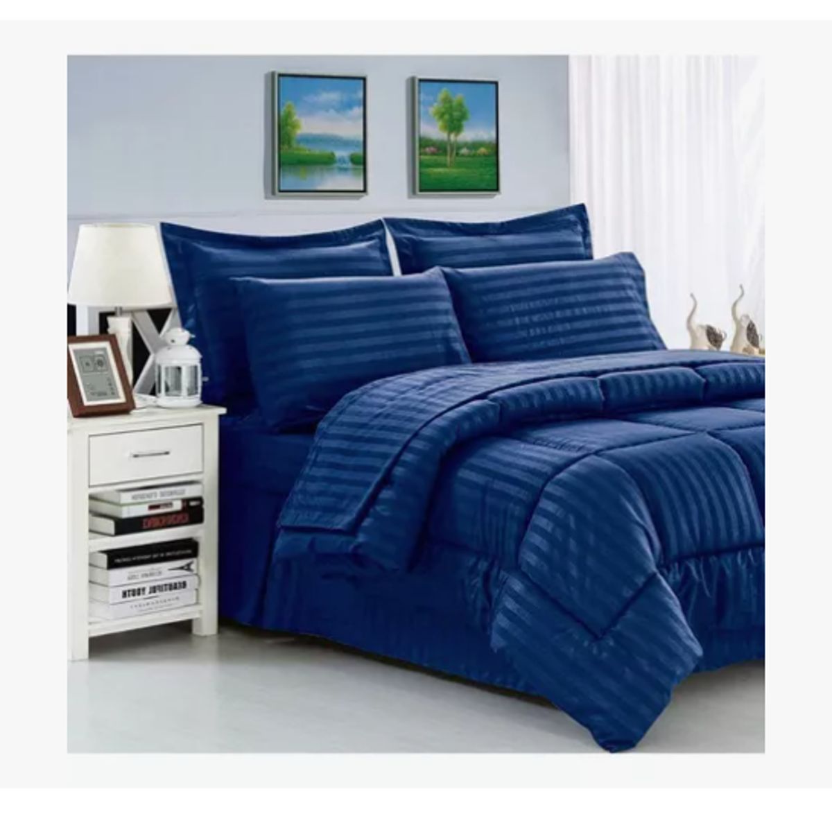 INNOVA - Edredon Cubrelecho Premium Cama Doble Con Fundas Para Almohada Innovo