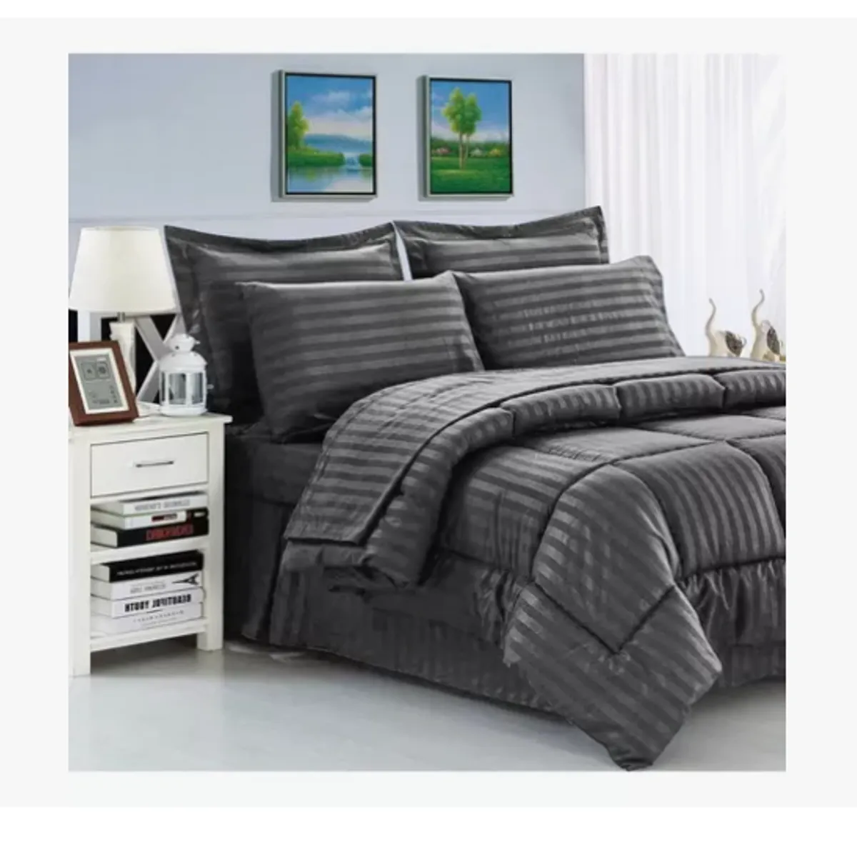 INNOVA - Edredon Cubrelecho Premium Cama Doble Con Fundas Para Almohada Innovo