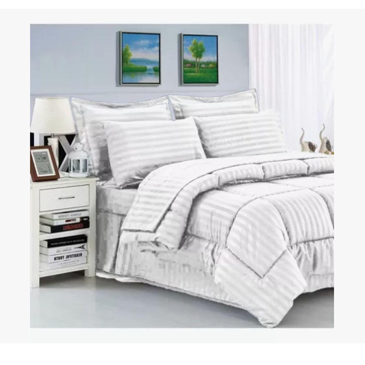 INNOVA - Edredon Cubrelecho Premium Cama Doble Con Fundas Para Almohada Innovo