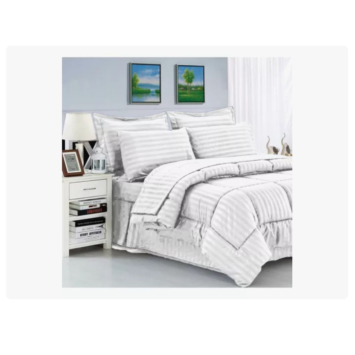 INNOVA - Edredon Cubrelecho Premium Cama Doble Con Fundas Para Almohada Innovo