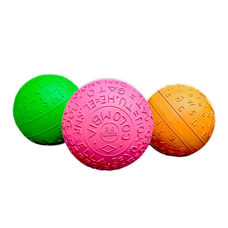 GENERICO - Pelota De Letras y Números En Caucho 15cm