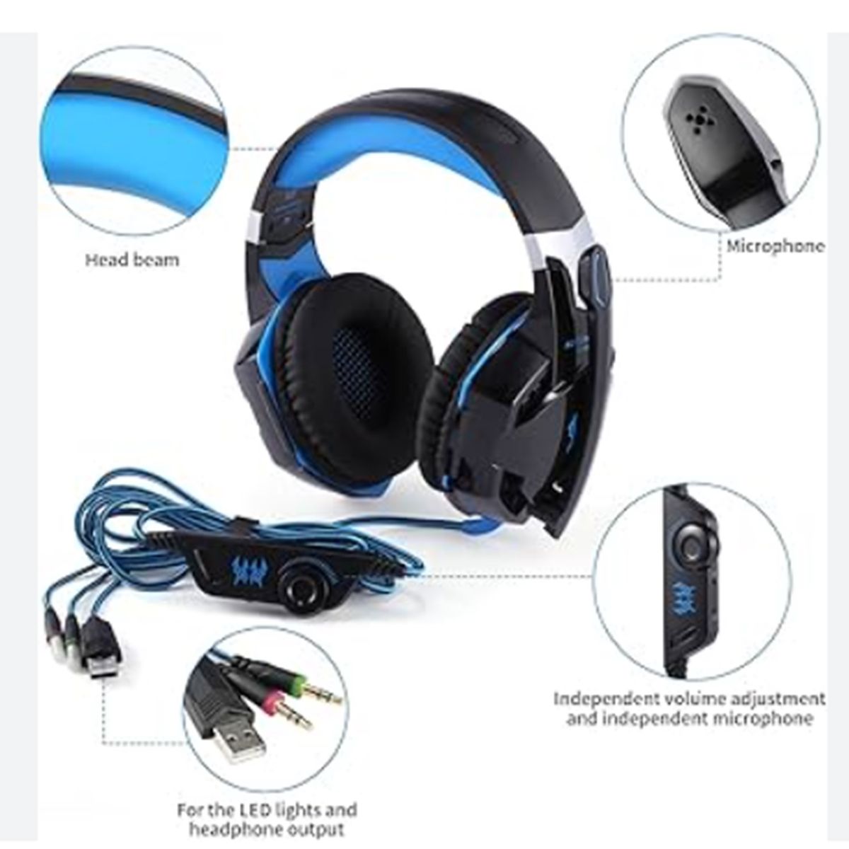 GENERICO - Audifono Diadema Cascos Gamer Pro2 Para Ps4 Y Xbox One