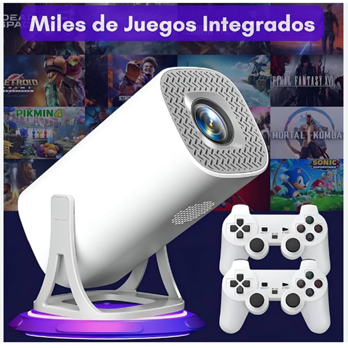 GENERICO - Proyector  Android Con Juegos P40 Blanco