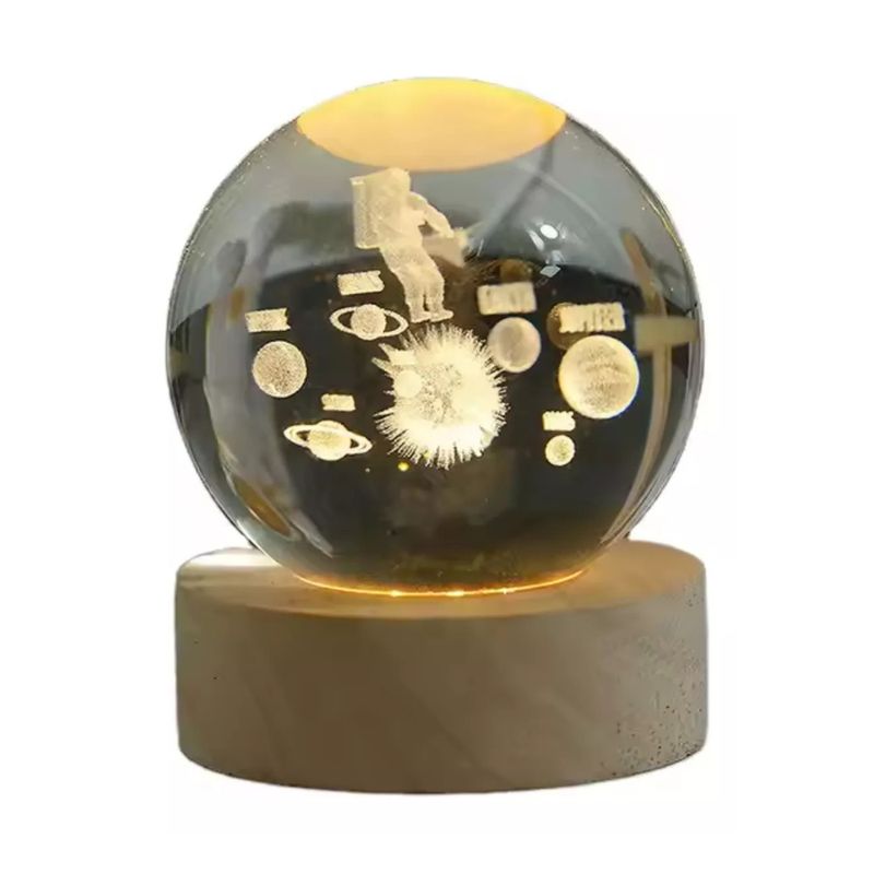 GENERICO - Lámpara En Bola De Cristal 3d Astronauta L04