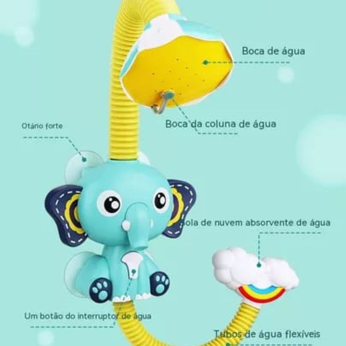 GENERICO - Ducha Eléctrica Para Bañera De Bebe Diseño De Elefante
