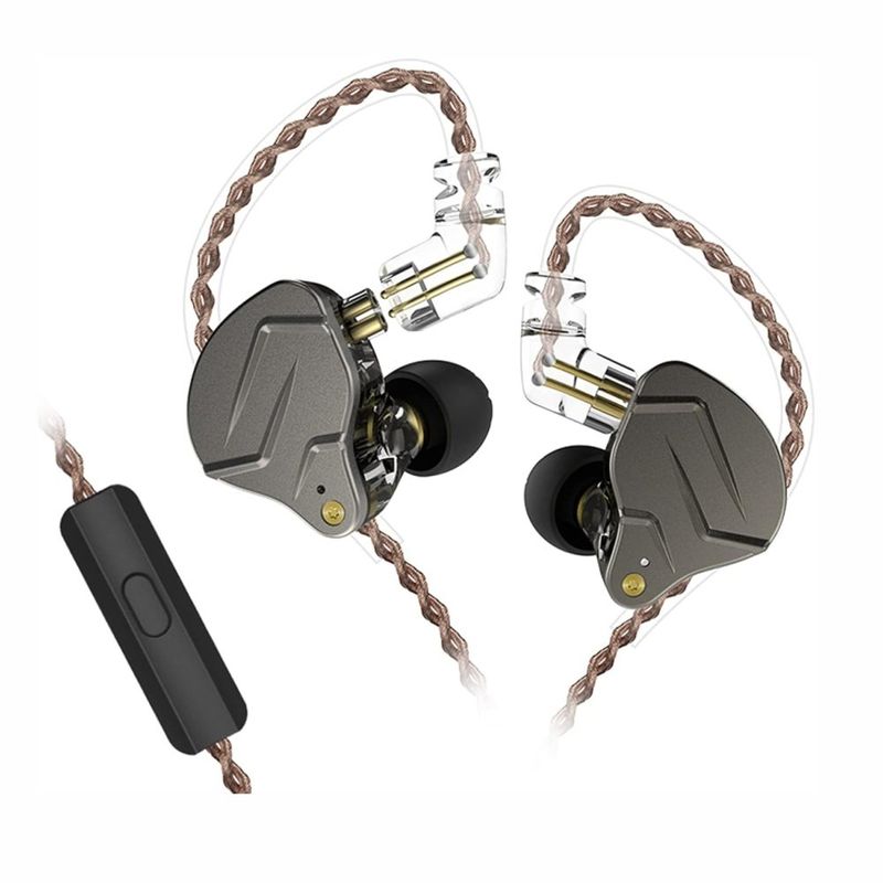 KZ - Audifonos In-ear KZ ZSN pro color gris con microfono