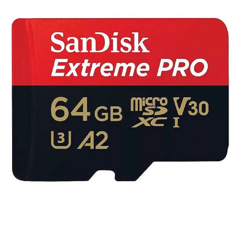 SANDISK - SanDisk Extreme PRO 64GB Clase 3/UHS-I V30 microSDXC 200 MB/s Lectura 90 MB/s