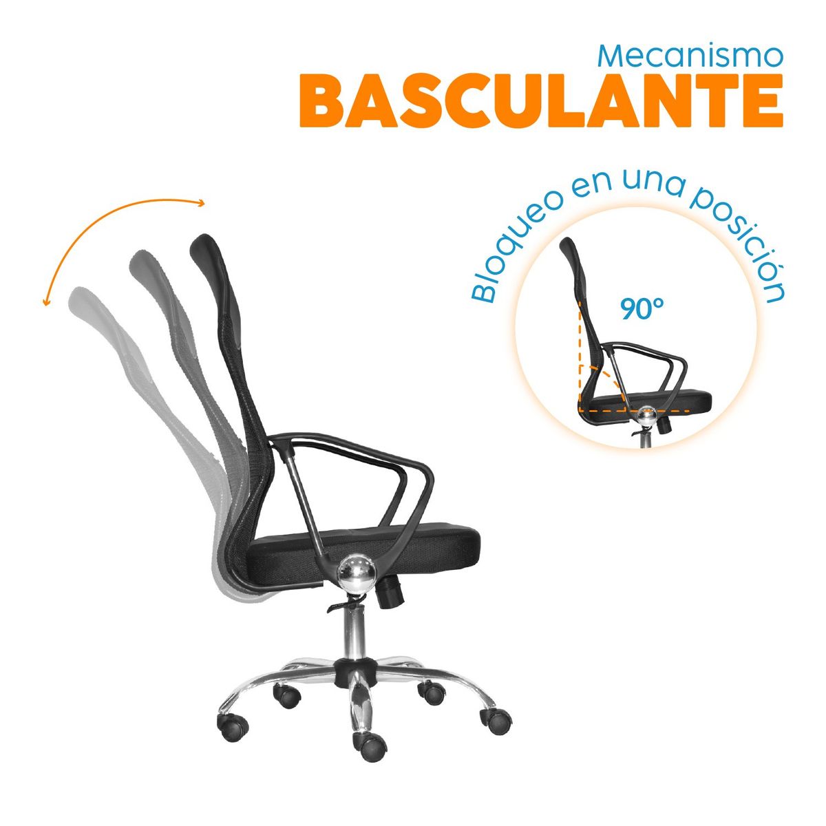 BONNO - Silla Escritorio Seul Be Negro Bonno