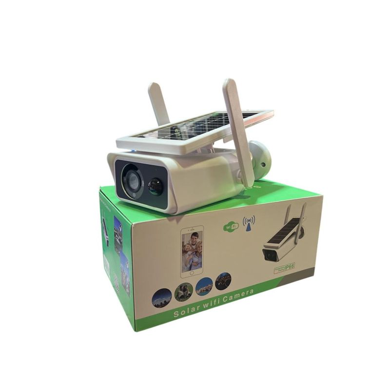 AWEI - Cámara Inalambrica Con Panel Solar Ip Wifi Para Exteriores Vision Nocturna
