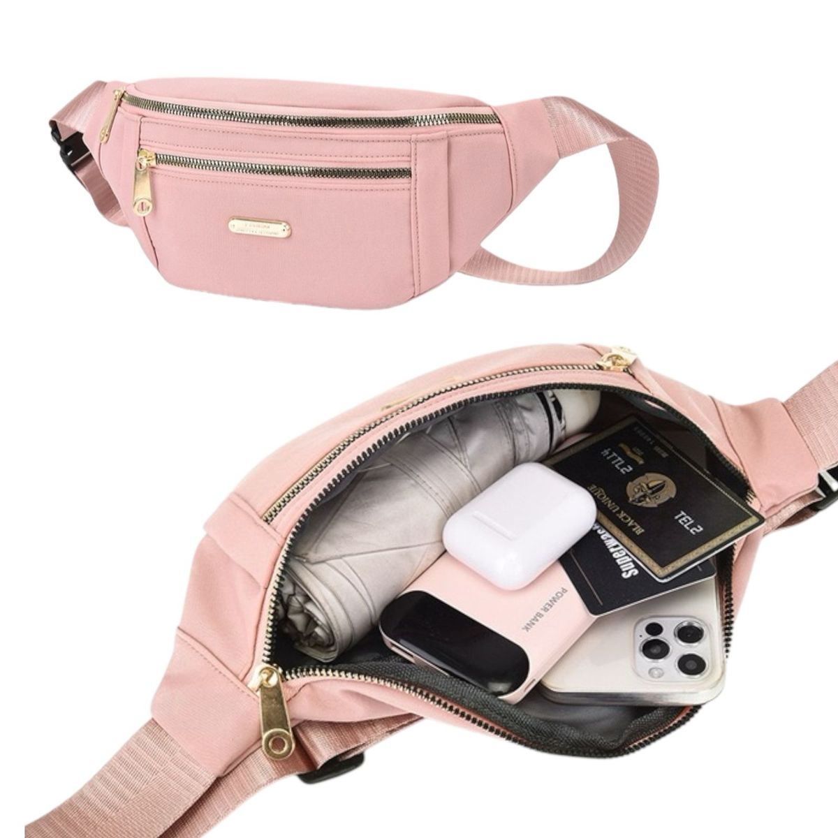 MULTIPLACE COLOMBIA - Canguro Riñonera Formal Multifuncional para Mujer importado-