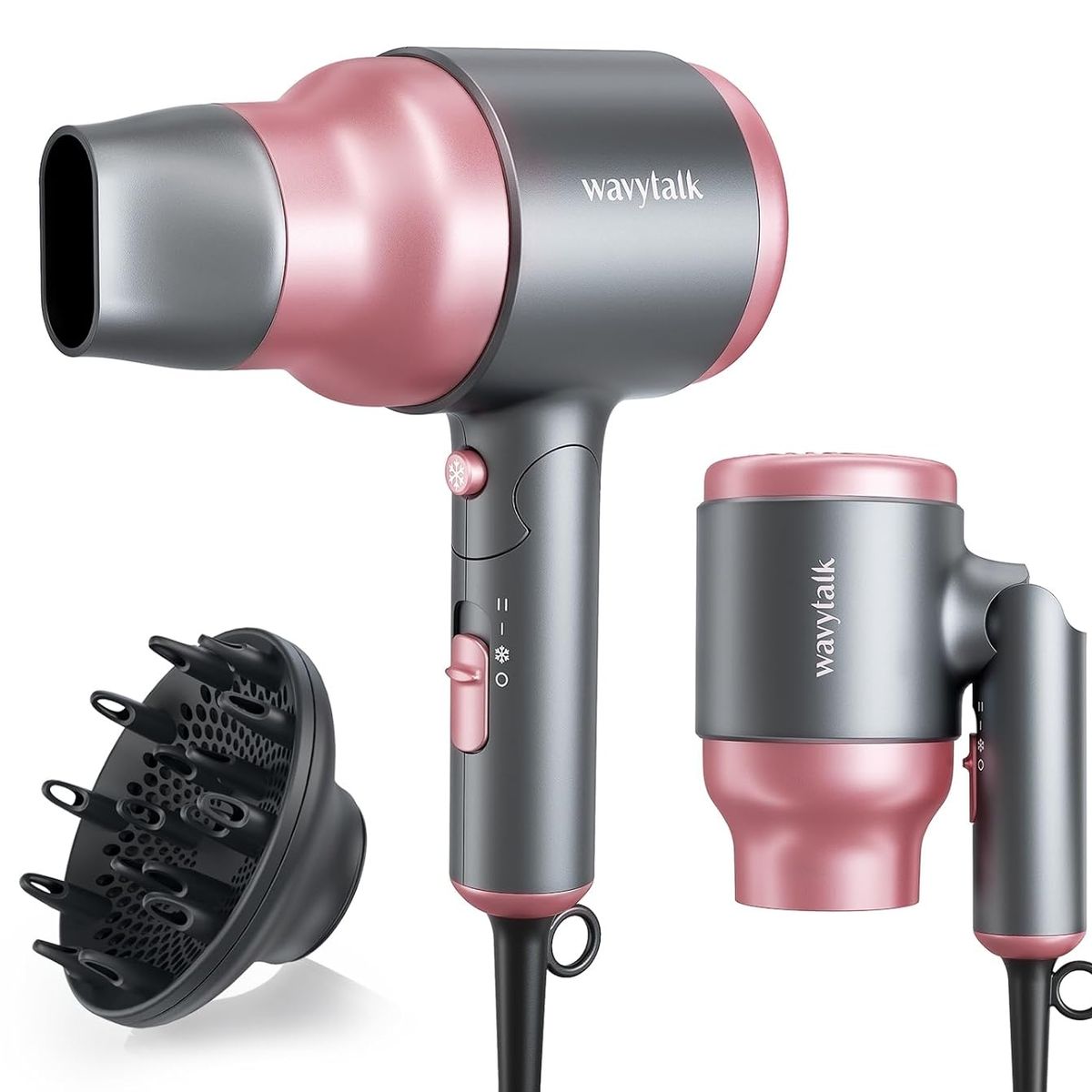 USA - Secador De Pelo Portátil Con Difusor Mini De Pelo Plegable