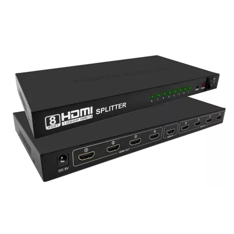 JALTECH - Splitter Multiplicador Hdmi 1x8 Salida Ultra Hd 4k Hdtv Hdcp