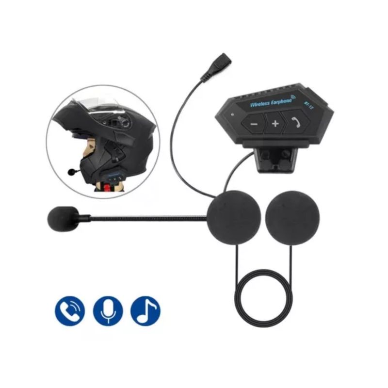 GENERICO - Intercomunicador para moto BT-12B  Bluetooth
