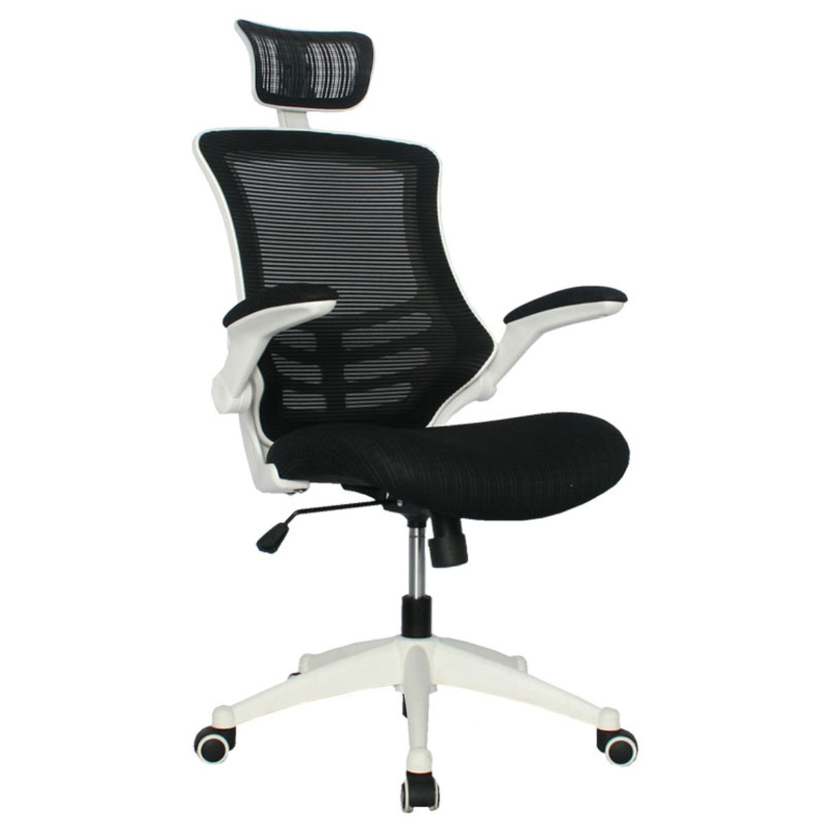 GENERICO - Silla Oficina Singapur Presidente Blanca brazos abatibles -Mobili shop