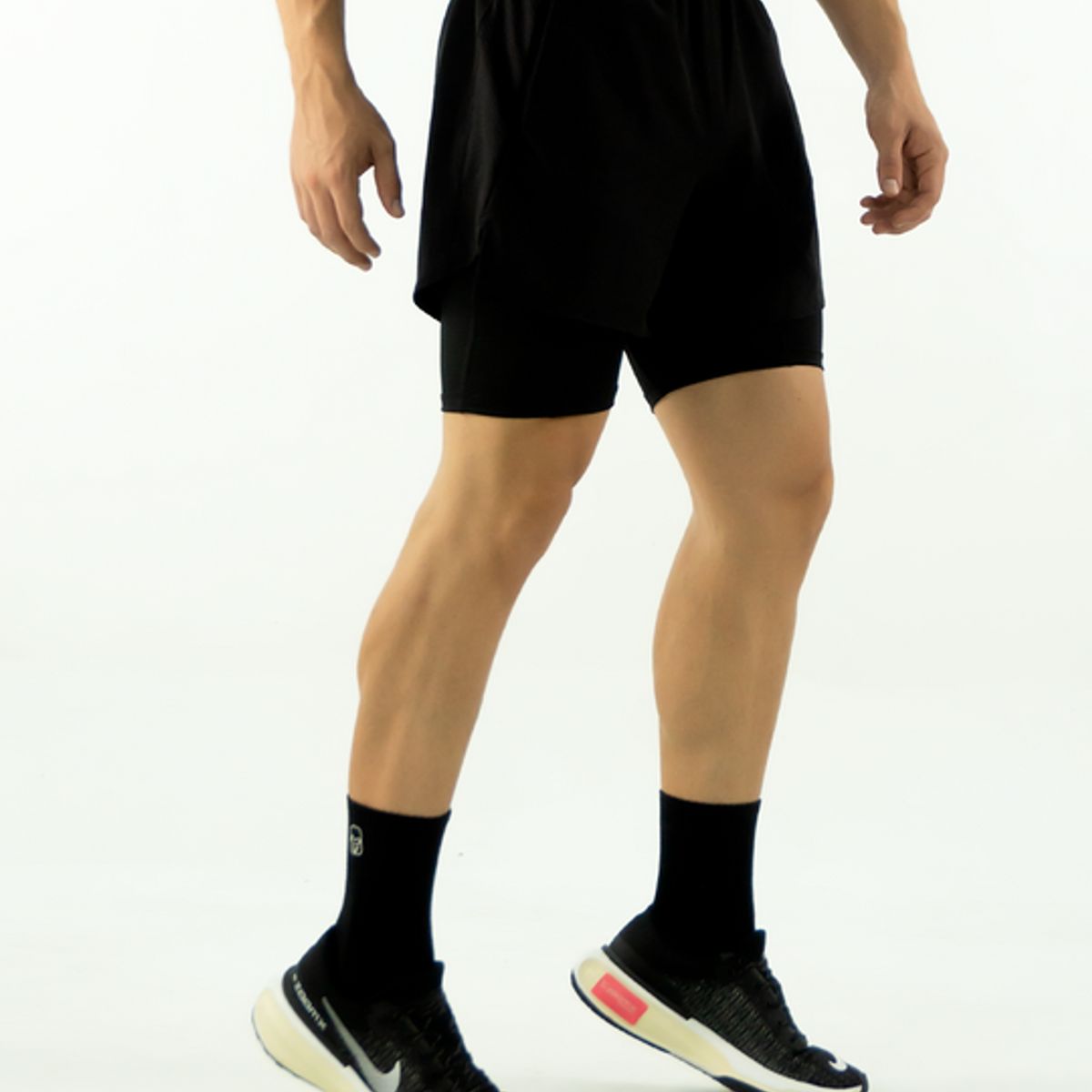 NO RULES - Pantaloneta Running Negra