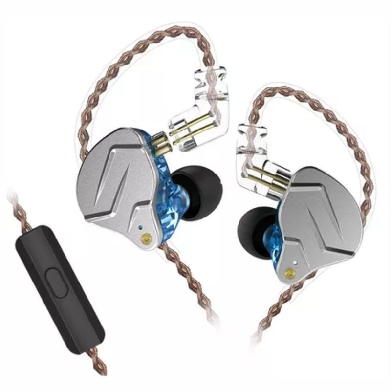 KZ - Audifonos In-ear KZ ZSN pro color Azul con microfono