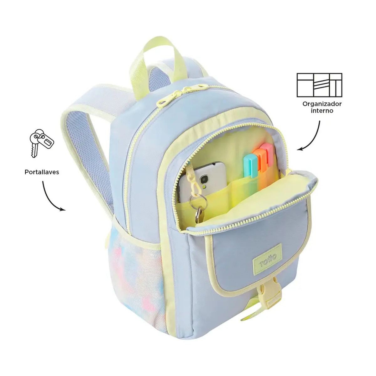 TOTTO - Mochila Totto para Niña  y Niño Cluw