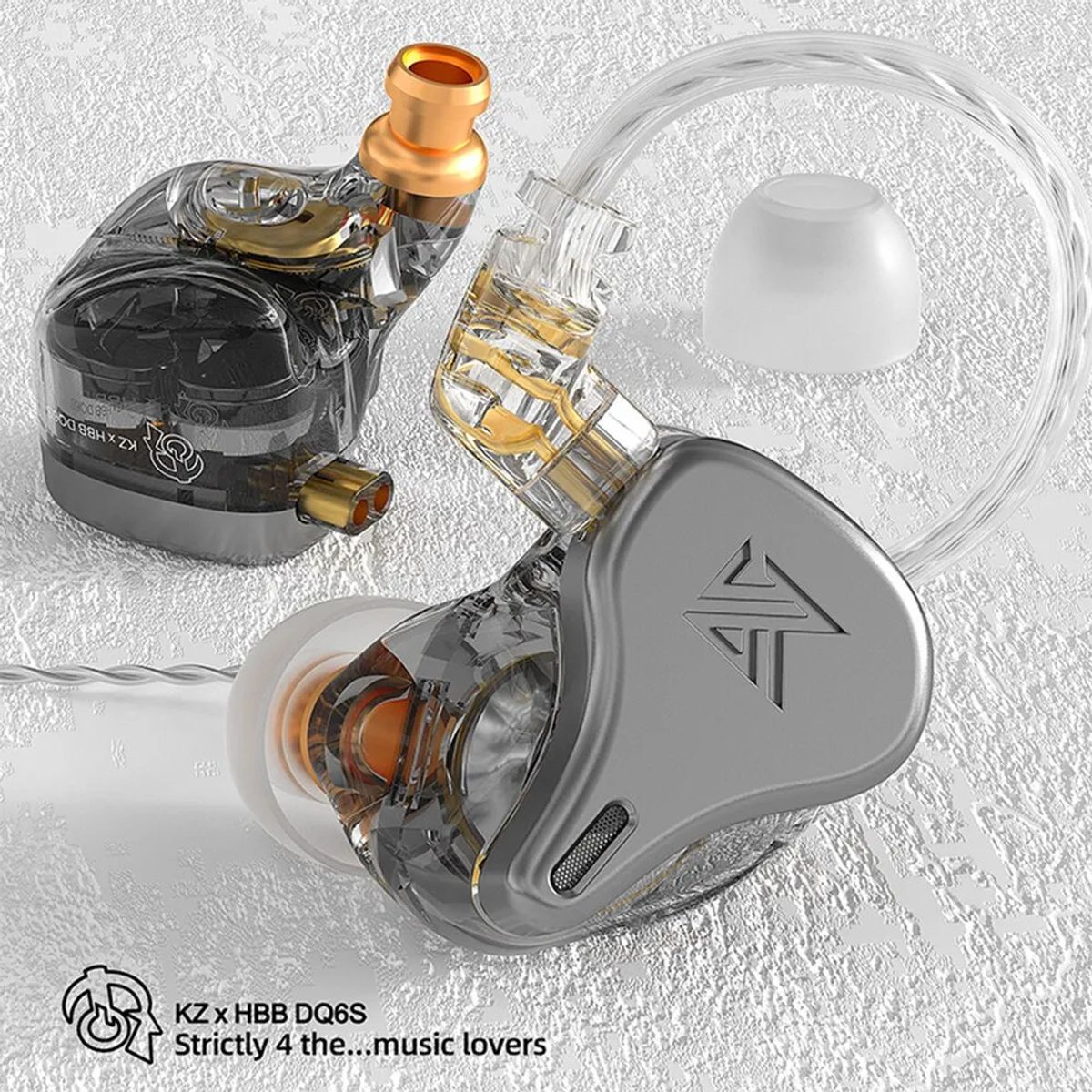 KZ - Audífonos Kz DQ6S In - Ears Originales Sonido Premium Color Silver