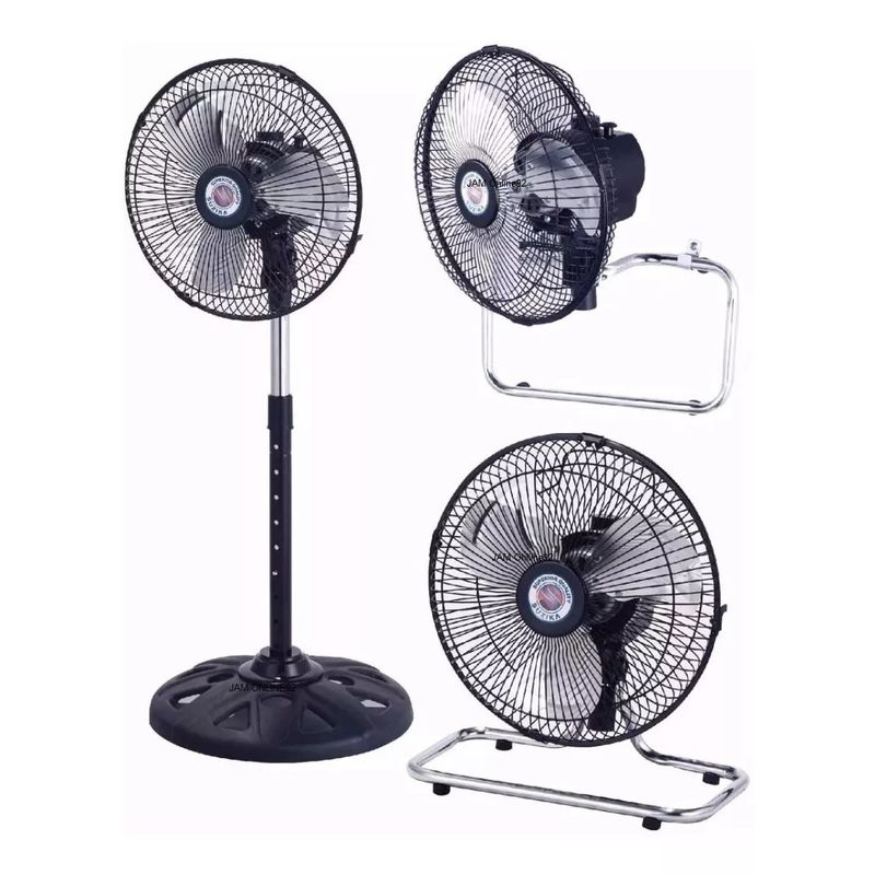 SILVER - Ventilador 3 En 1 Pared - Mesa - Pie Potente 10 PULGADAS