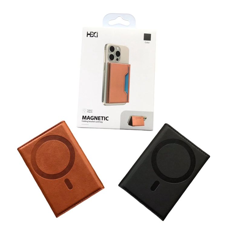 GENERICO - Tarjetero Pegable Magnetico Protección RFID Compatible con Iphone