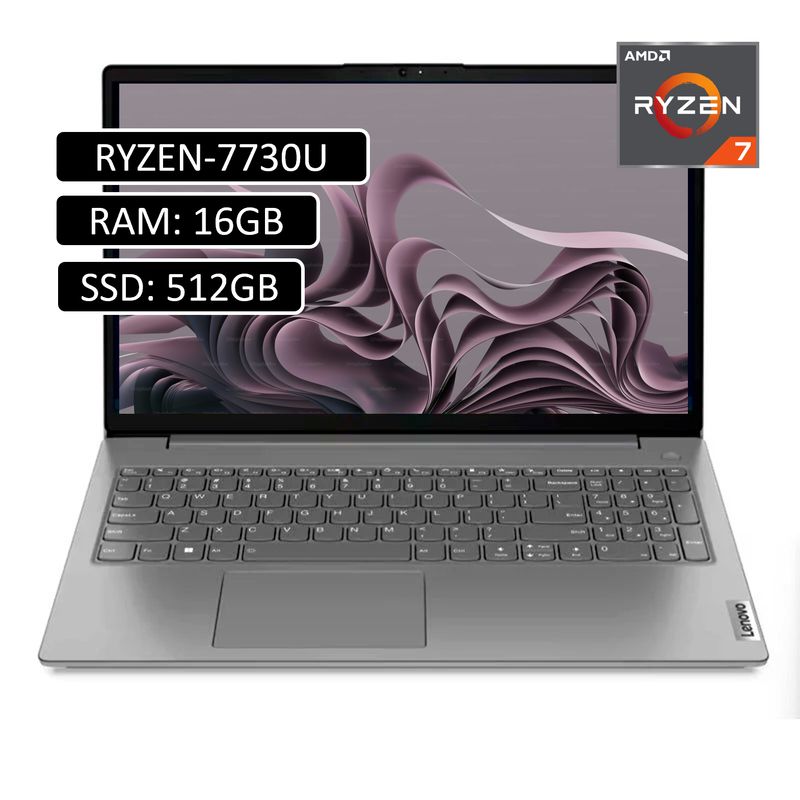 LENOVO - PORTATIL LENOVO V15 G4 AMD Ryzen 7 7730U RAM 16GB ddr4 512GB SSD WIN 11