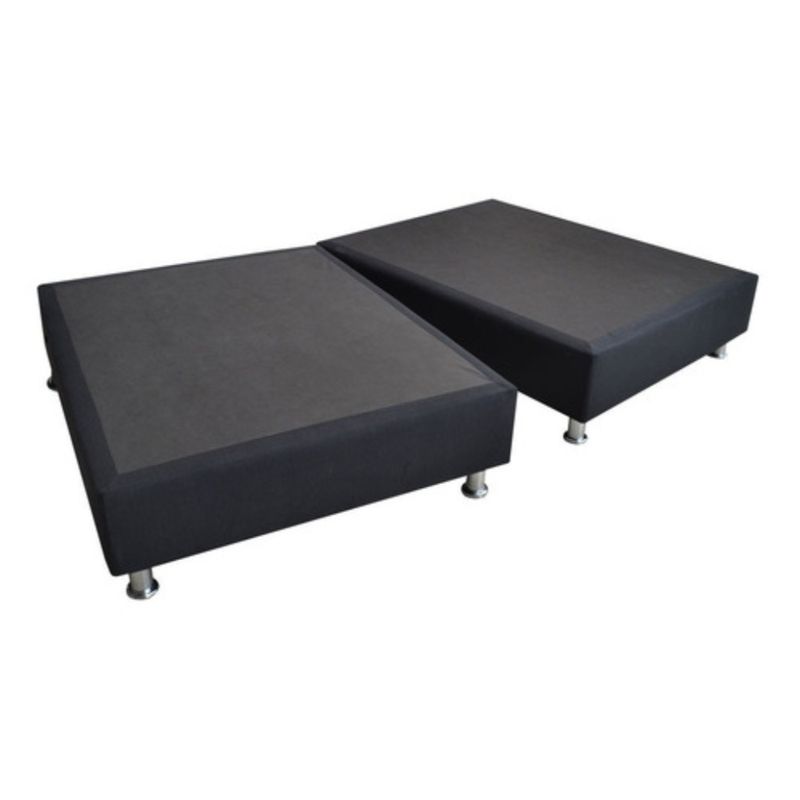 DORMIPUFF - Base Cama  Semi Doble 120x190cm Dividida Negro Dormipuff sas