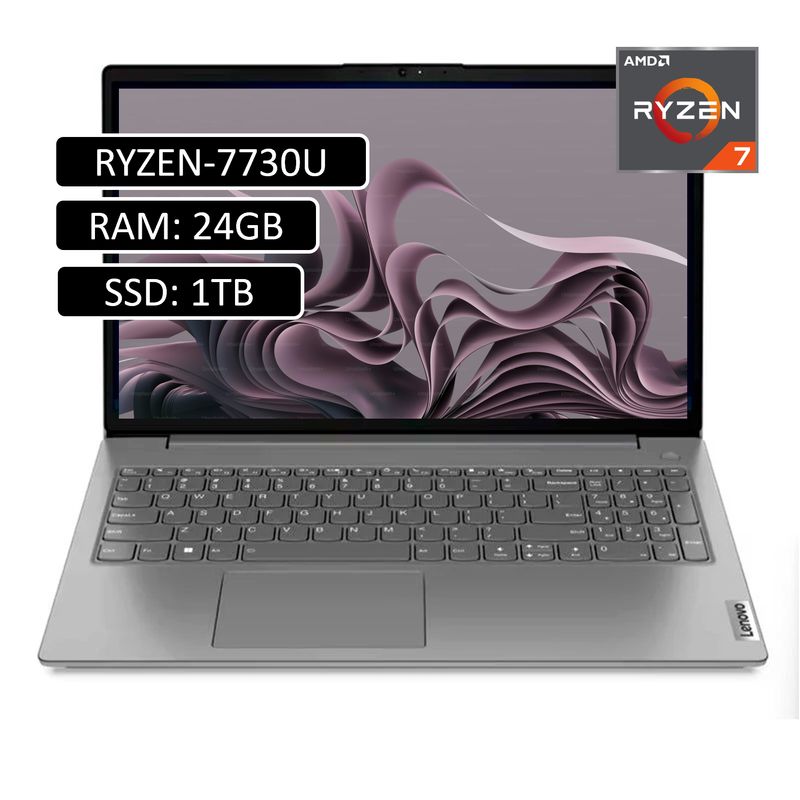 LENOVO - PORTATIL LENOVO V15 G4 AMD Ryzen 7 7730U RAM 24GB ddr4 1TB SSD WIN 11