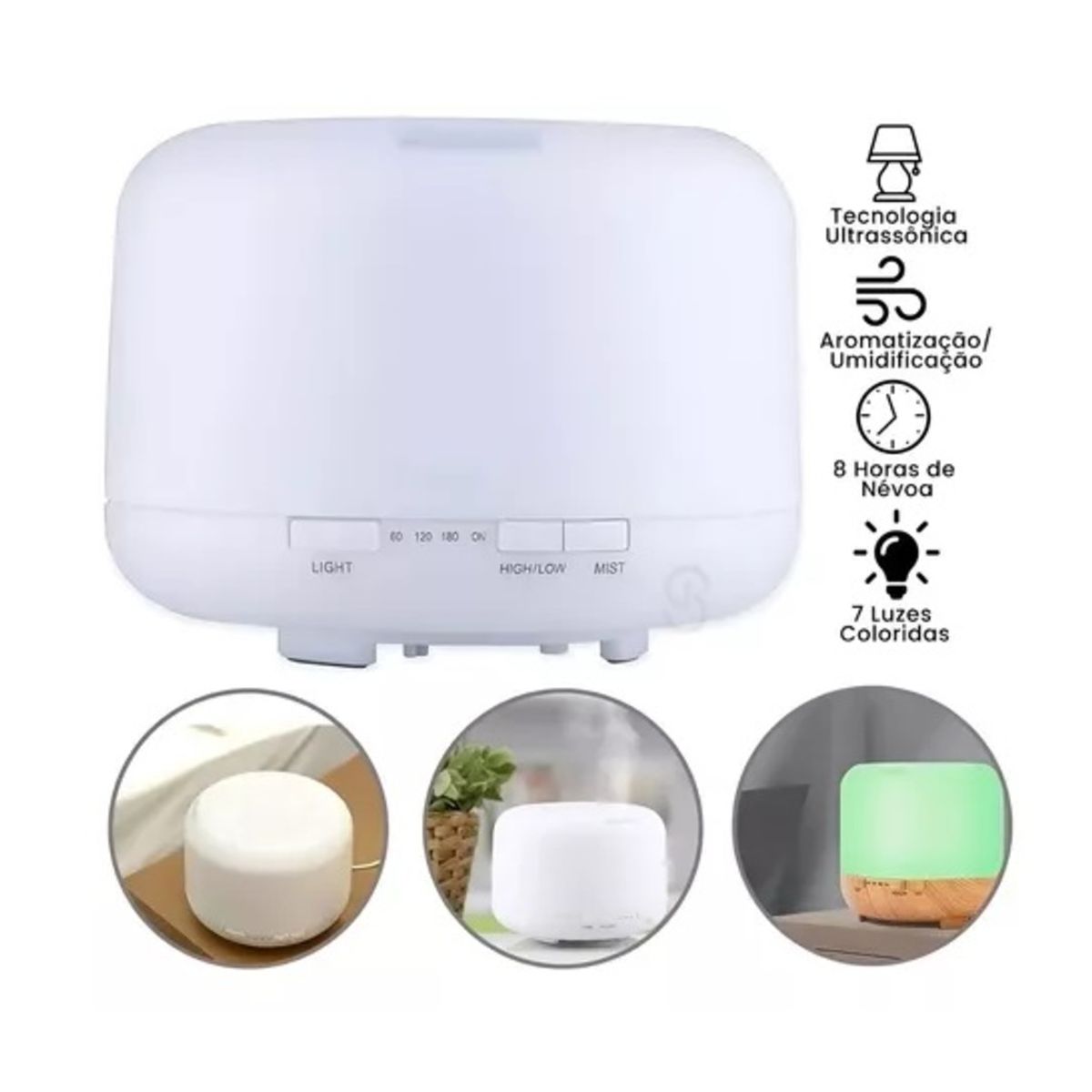 GENERICO - Humidificador Ultrasónico Aromatizador