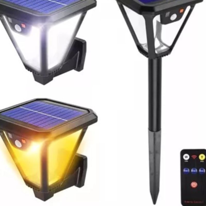 GENERICO - farol lampara jardin luz solar led panel exterior interior