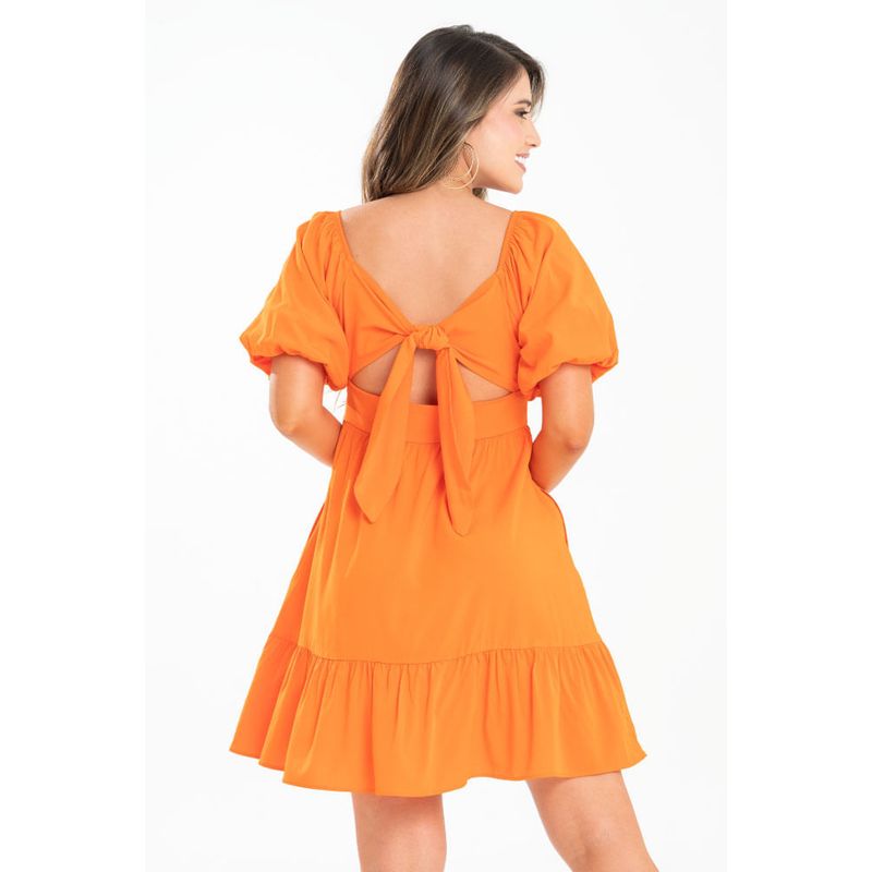 RAGGED - Vestido corto throse Naranja Ragged