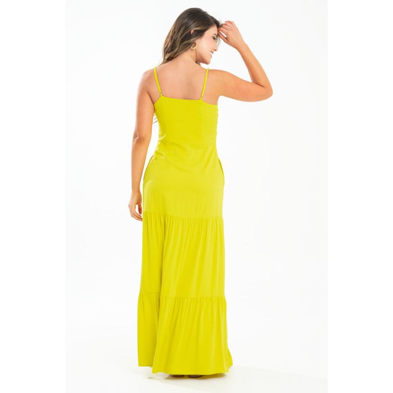 RAGGED - Vestido largo vivre Verde pistacho Ragged