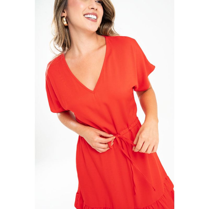 RAGGED - Vestido corto mhila Rojo medio Ragged