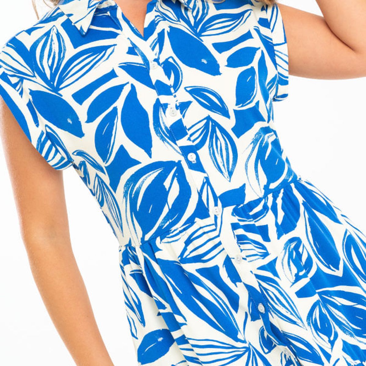 RAGGED - Vestido macanas Azul rey Ragged