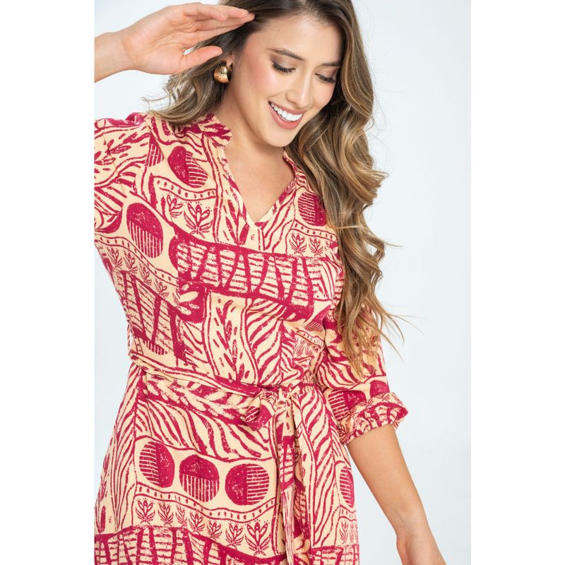 RAGGED - Vestido sadie Rojo vino Ragged