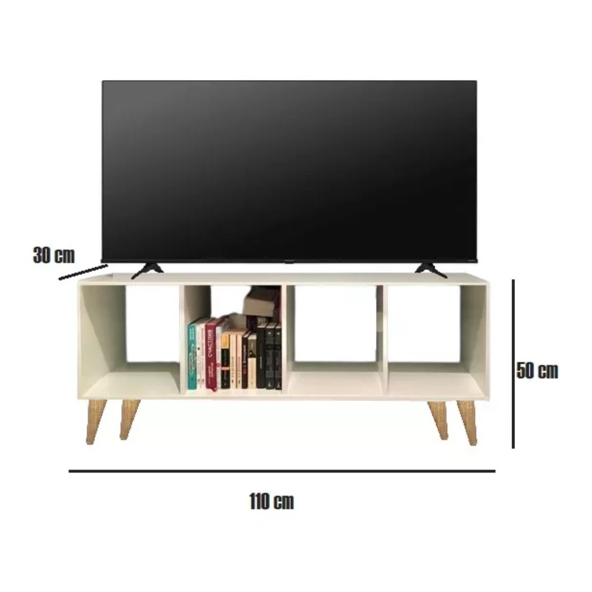 GENERICO - Mesa Tv Color 1, Centro De Entretenimiento, 130 Cm Mesa Color blanco