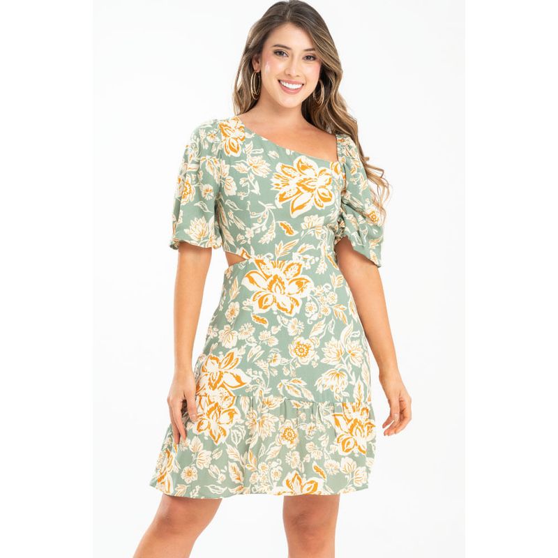 RAGGED - Vestido julie Verde salvia Ragged