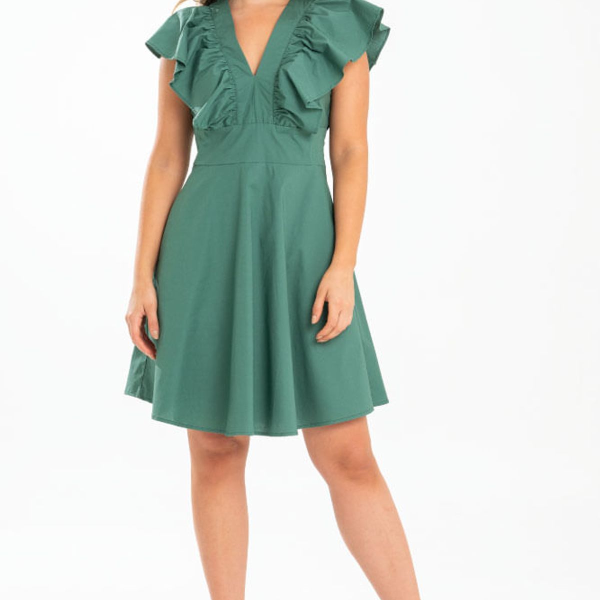 RAGGED - Vestido corto helissa Verde oscuro Ragged