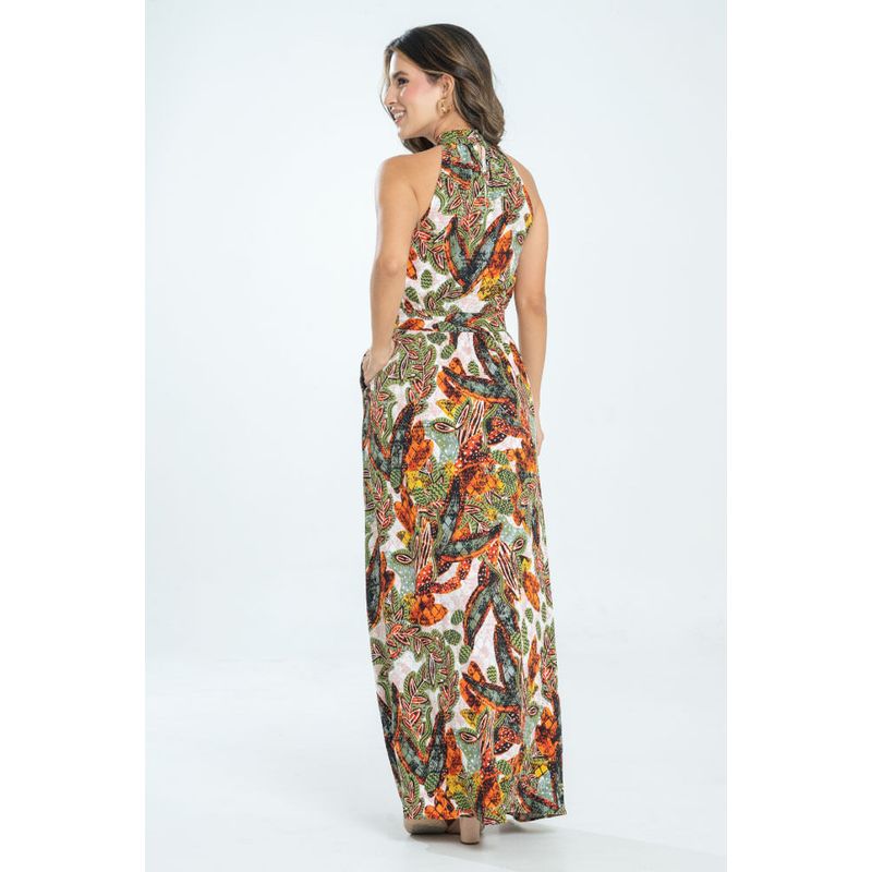 RAGGED - Vestido largo inhez Verde olivo Ragged