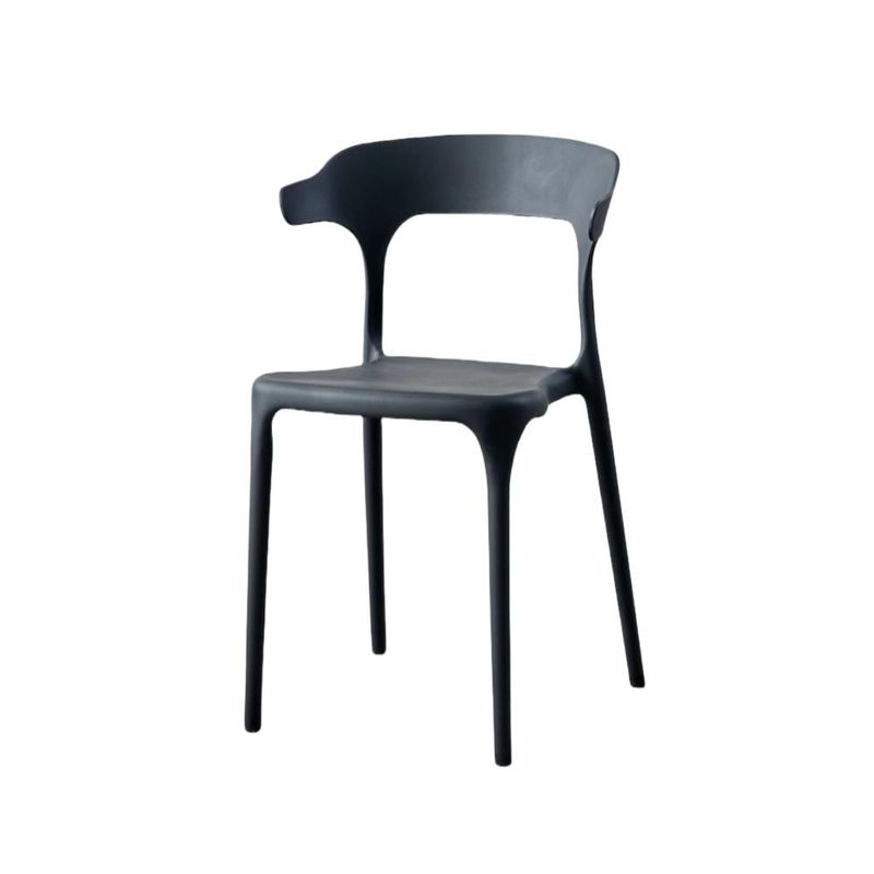 GENERICO - Silla Elena Color Negro Con espaldar y diseño Moderno