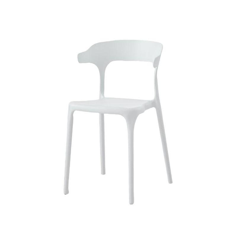 GENERICO - Silla Elena Color Blanco Con espaldar y diseño Moderno
