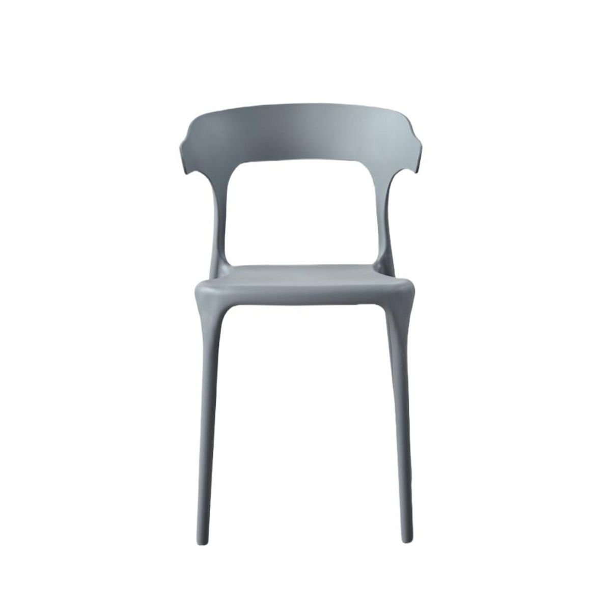 GENERICO - Silla Elena Color Gris Oscuro Con espaldar y diseño Moderno