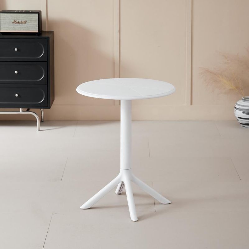 GENERICO - Mesa Redonda 60Cm Color Blanco Diseño Minimalista