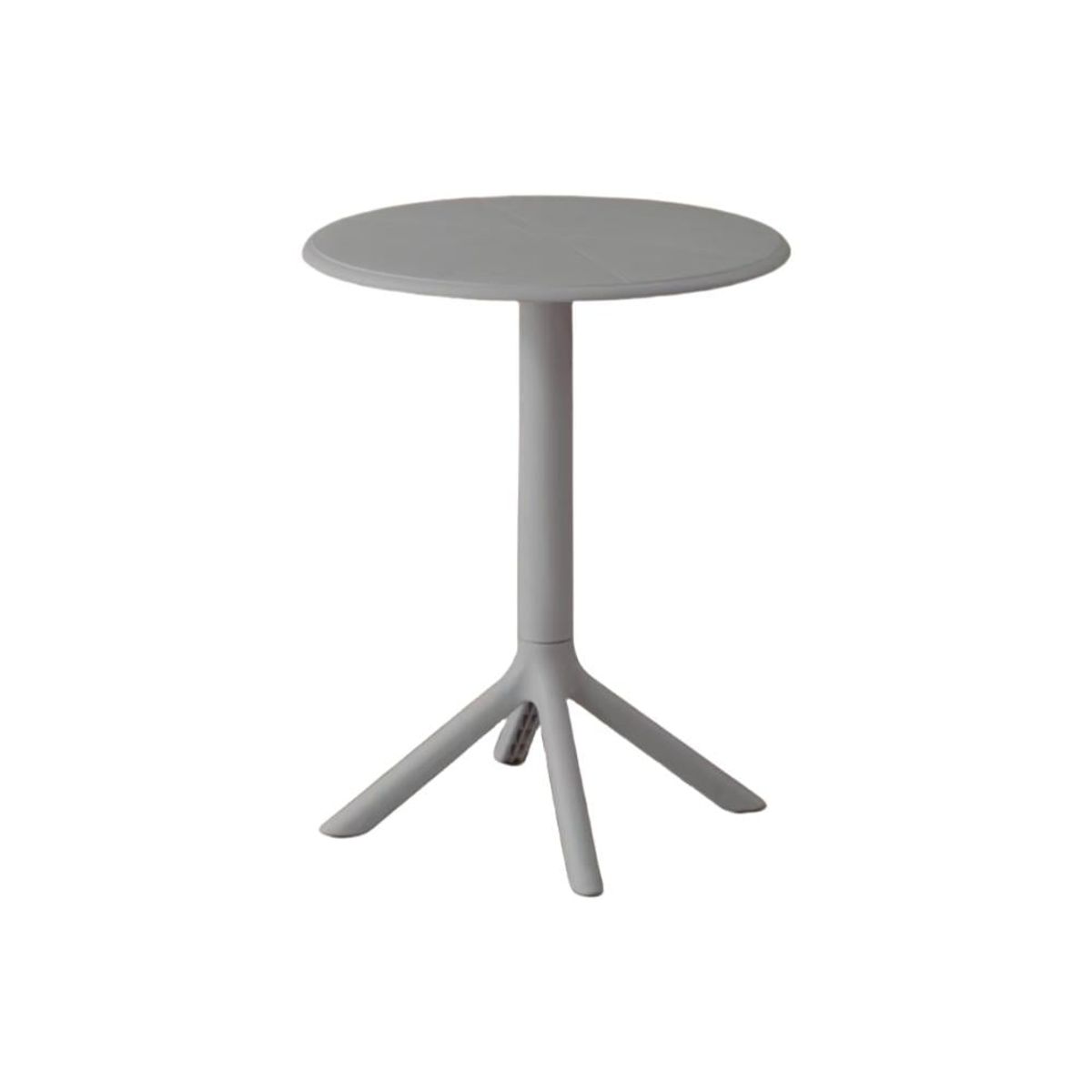 GENERICO - Mesa Redonda 60Cm Color Gris Oscuro Diseño Minimalista