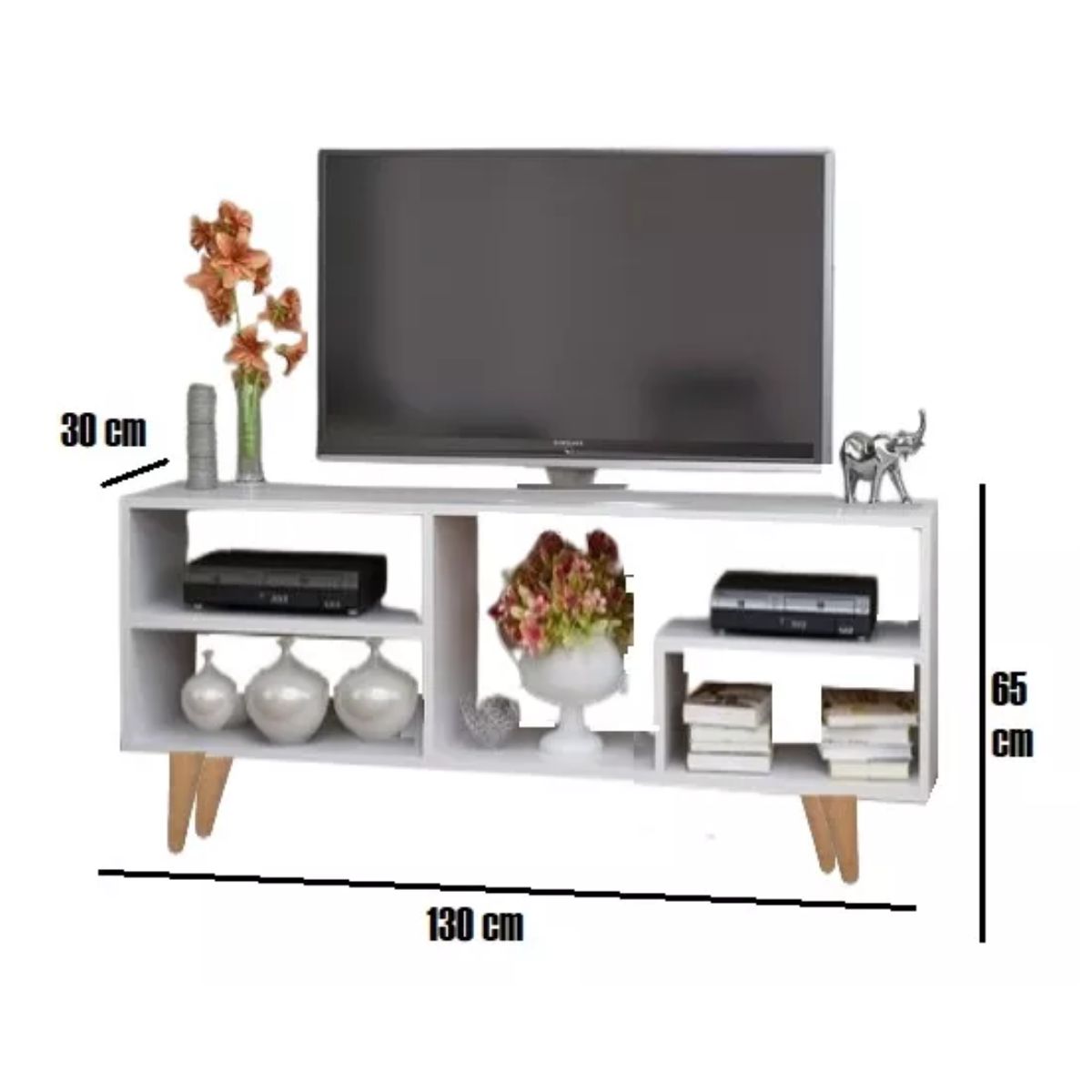 GENERICO - Mueble Mesa De Tv, Centro De Entretenimiento 130 Cm Color Blanco