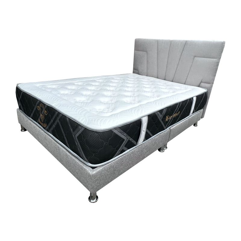 DORMIPUFF - Colchon Con Base Cama mas Cabecero Doble 140cm Combo Sheep Dormipuff.