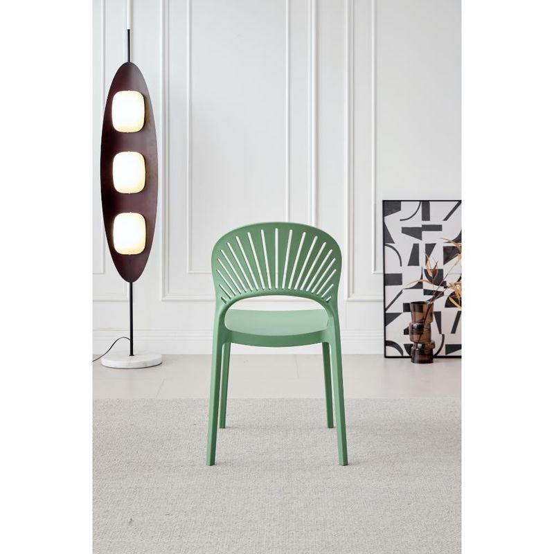 GENERICO - Silla Paraiso Color Verde Oliva Con espaldar y diseño Moderno