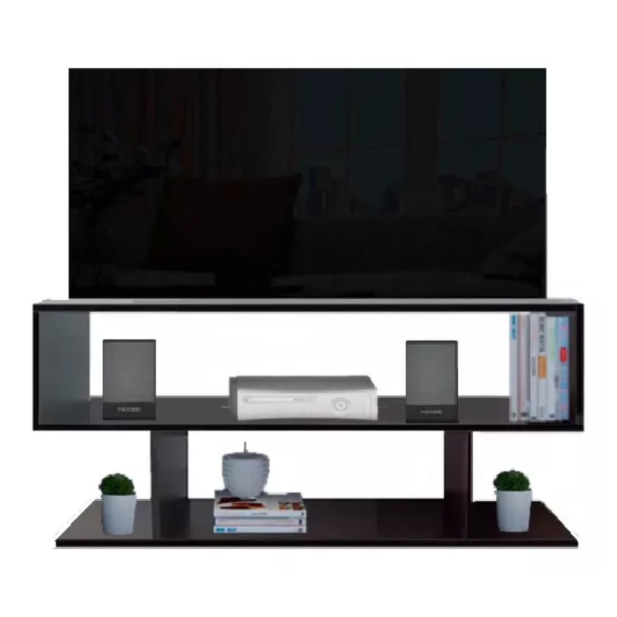 GENERICO - Perchero Centro Entretenimiento Mesa De Tv Mueble Televisión Wengue