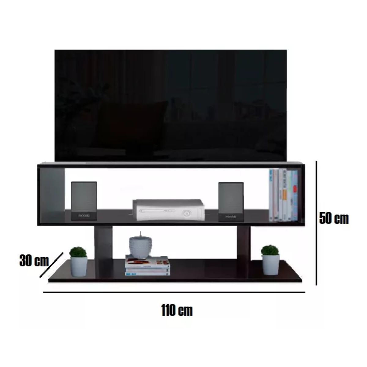 GENERICO - Perchero Centro Entretenimiento Mesa De Tv Mueble Televisión Wengue