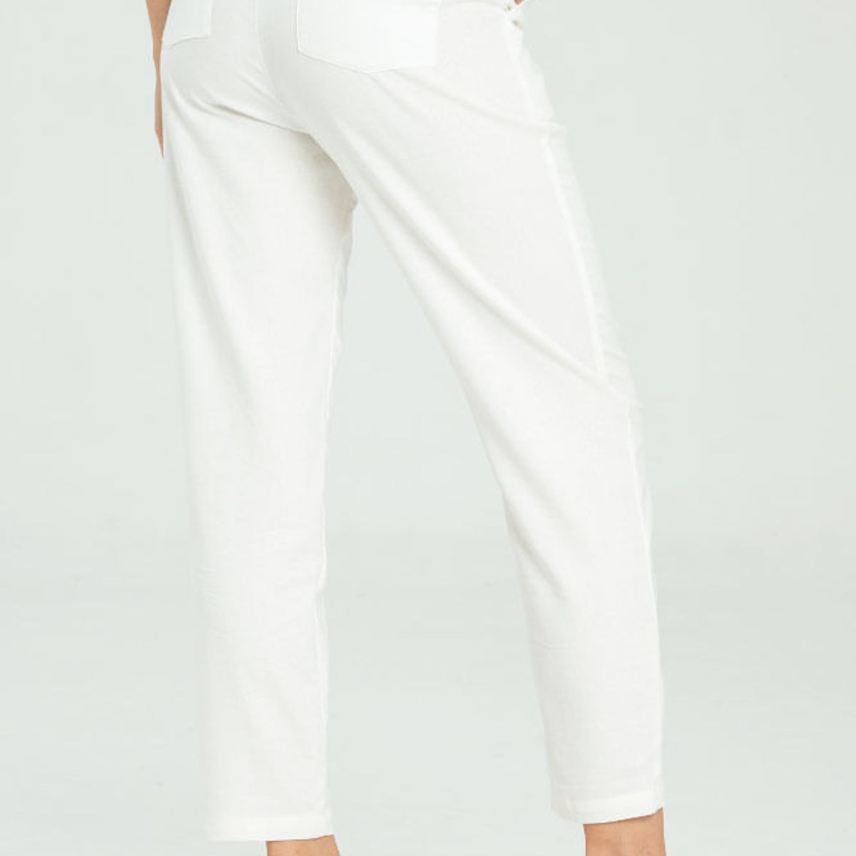 RAGGED - Pantalon lino cinturon Blanco crudo Ragged.