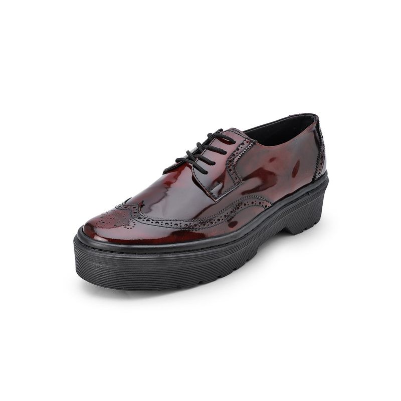 LOS CABALLEROS - Zapatos oxford vinotinto suela chunky Los Caballeros